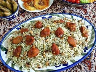 لوبیا پلو شیرازی