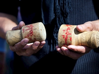 مراسم جغجغه زنی در ابیانه