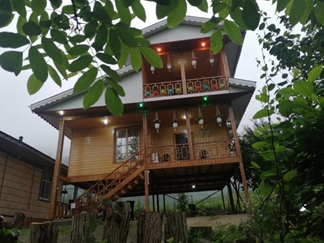 ویلا چوبی ماسال با چشمه آب اختصاصی