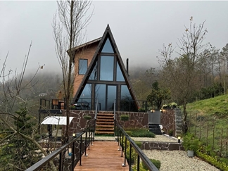 کلبه چوبی جنگلی با جکوزی رامسر