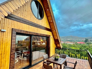 کلبه چوبی سوئیسی با استخر رامسر