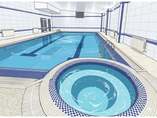 ویلا با استخر سرپوشیده نزدیک تهران