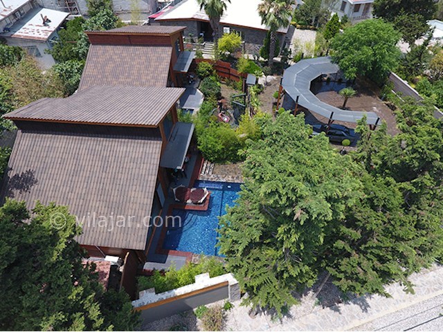 عکس شماره 294213 - اجاره ویلا چوبی با استخر روباز رامسر -