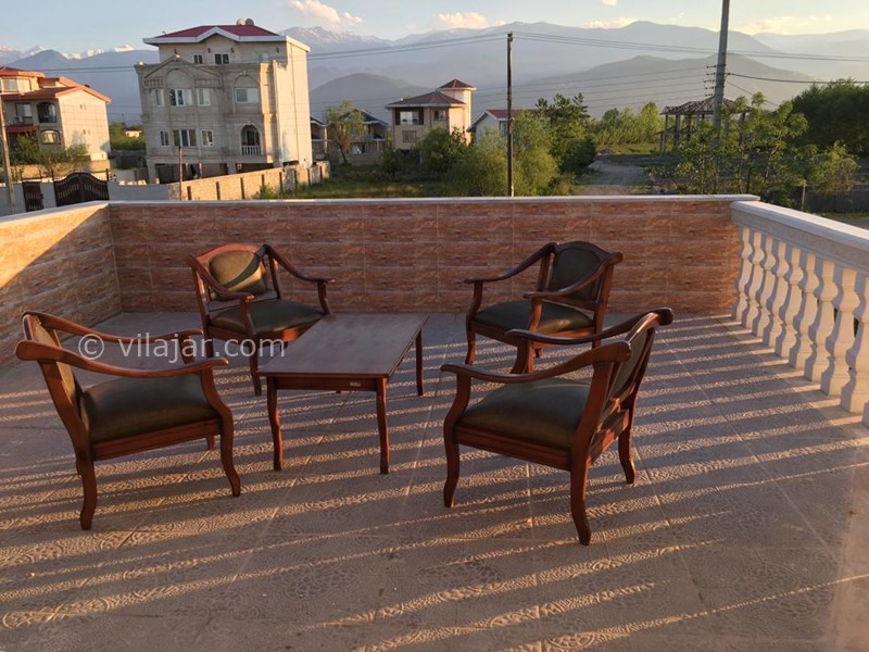 عکس شماره 546372 - اجاره ویلا استخردار در شیرود - تراس ویلا با ویوی کوه و منطقه