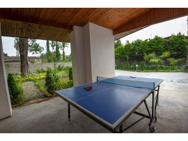 عکس شماره 557626 - اجاره ویلا با استخر در رامسر - میز پینگ پنگ در حیاط ویلا