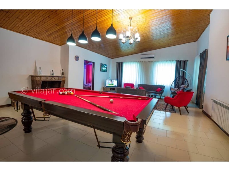 عکس شماره 557628 - اجاره ویلا با استخر در رامسر - میز بیلیارد در ویلا
