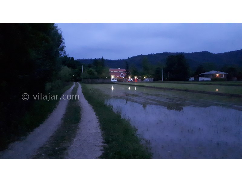 عکس شماره 558705 - اجاره ویلا استخر آبگرم در ماسال - چشم انداز در غروب به سوی ویلا