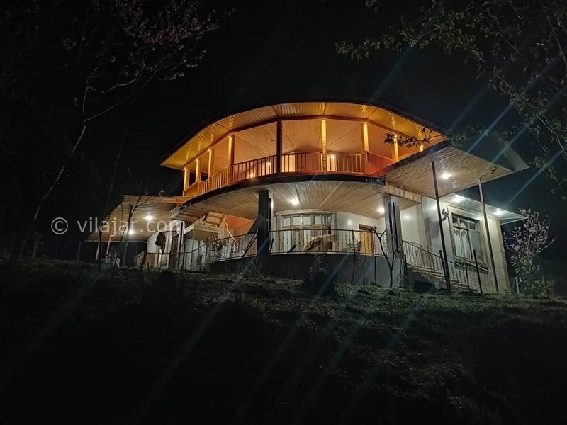 عکس شماره 608555 - اجاره ویلا ماسال با چشمه اختصاصی - نورپردازی درشب از بیرون ویلا