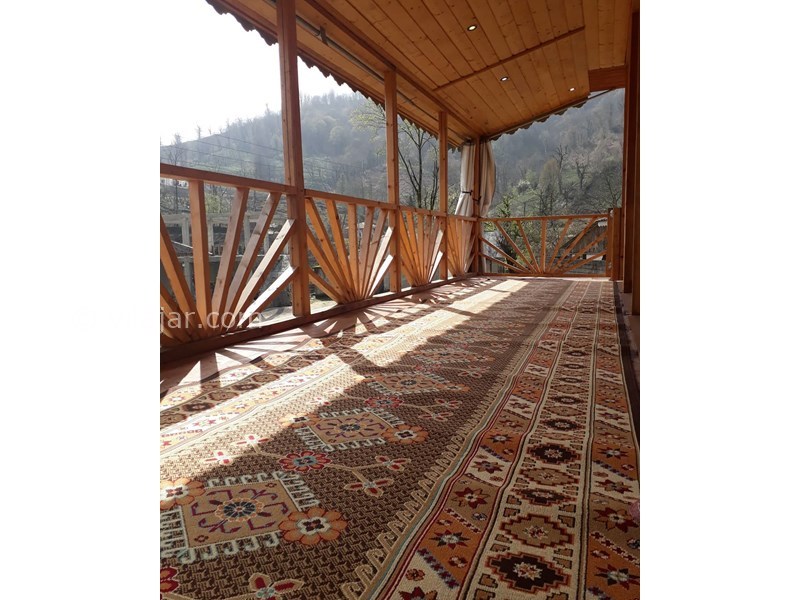 عکس شماره 609004 - اجاره ویلا چوبی در قلعه رودخان - تراس طبقه دوم