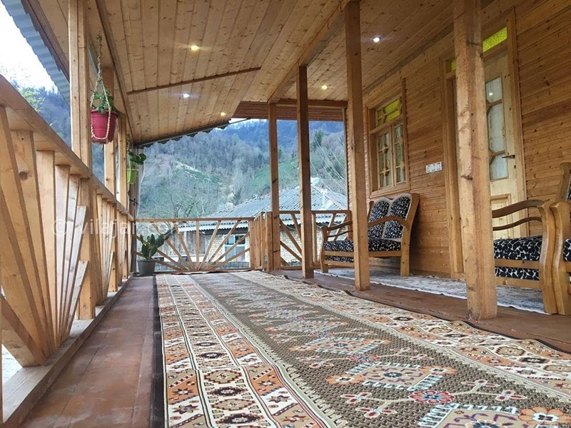 عکس شماره 609007 - اجاره ویلا چوبی در قلعه رودخان - تراس طبقه دوم