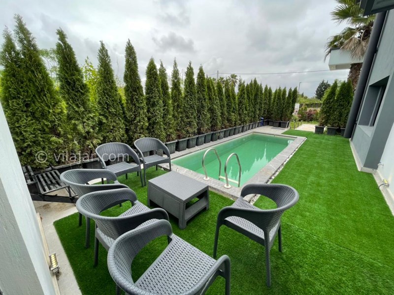 عکس شماره 618008 - ویلا مدرن با استخر روباز شیرود - استخر روباز بدون مشرف با فضای سبز