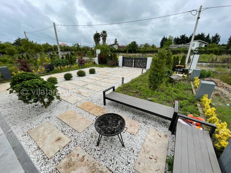 عکس شماره 618023 - ویلا مدرن با استخر روباز شیرود - نیمکت و آتشدان برای دورهمی شبانه