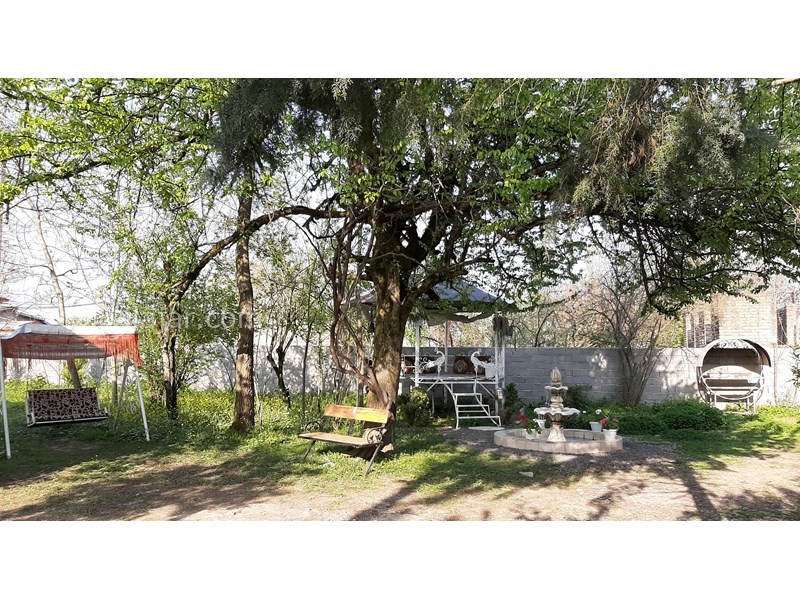 عکس شماره 622413 - اجاره ویلا باغ جنگلی در ماسال - حیاط ویلا دارای آلاچیق آبنما باربیکیو نیمکت تاب 