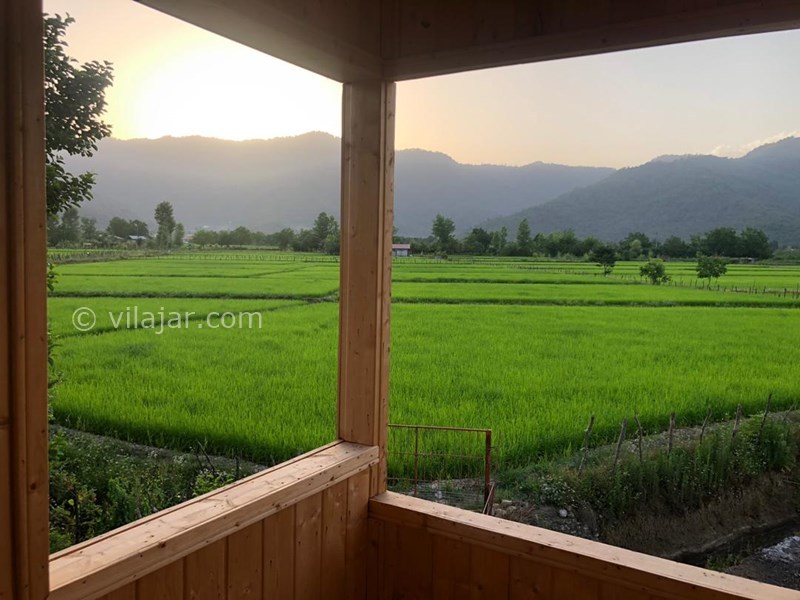 عکس شماره 624745 - کلبه چوبی در ماسال ویو شالیزار - ویوو تراس کلبه راستی