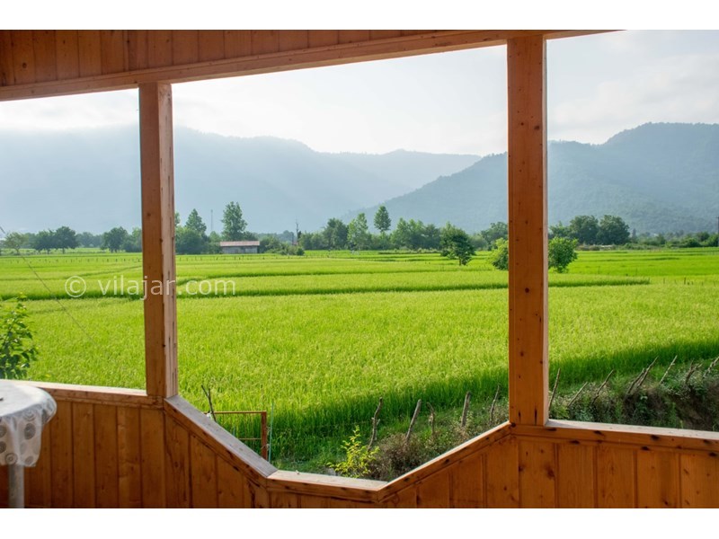 عکس شماره 635350 - کلبه چوبی در ماسال ویو شالیزار - تراس