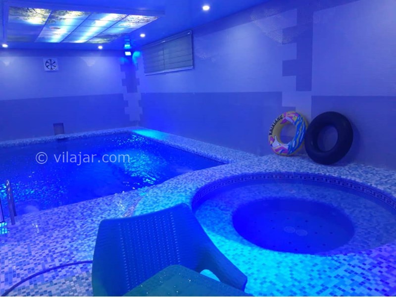 عکس شماره 639517 - اجاره ویلا استخردار زوات چالوس - نورپردازی استخر 