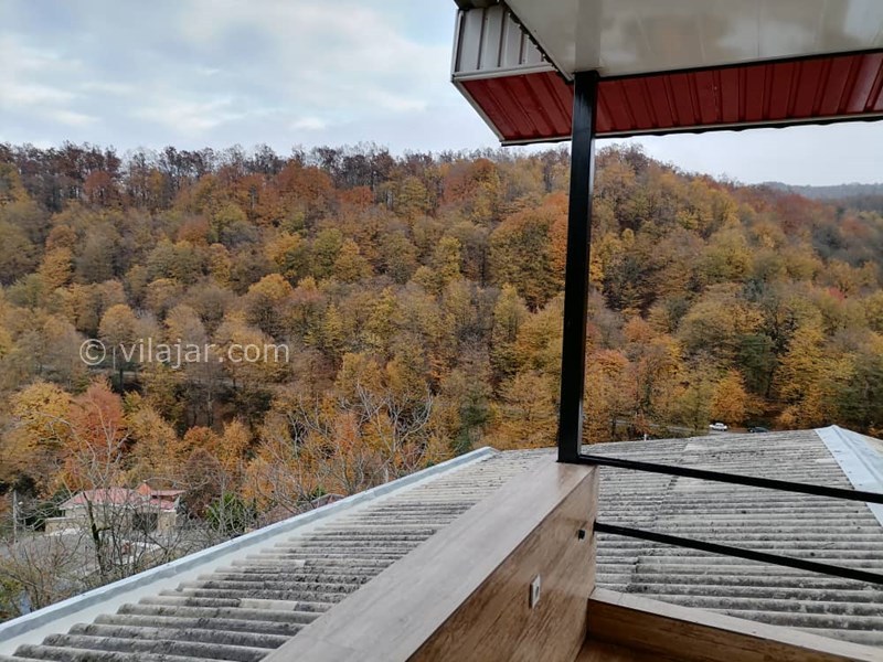 عکس شماره 647957 - ویلا استخردار جنگلی چالوس سینوا - تراس رو به جنگل عکس در زمستان