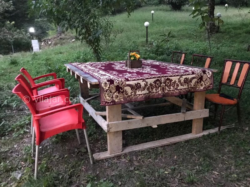 عکس شماره 650153 - اجاره ویلا در ماکلوان فومن - نهار خوری حیاط