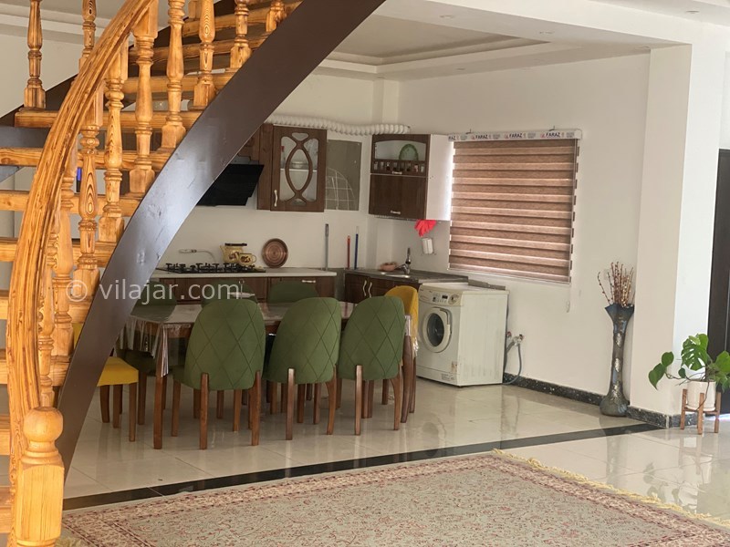 عکس شماره 672985 - اجاره ویلا در محمود آباد - آشپزخانه همراه یخچال و فریزر لباسشویی گاز و هود و لوازم آشپزی میز ناهار خوری ۸ نفره