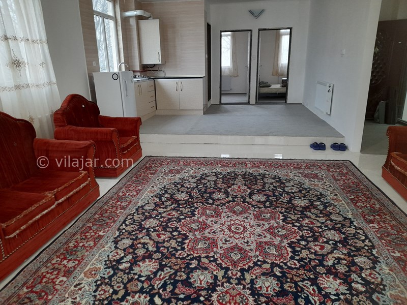 عکس شماره 676801 - اجاره ویلا اطراف گردنه حیران - نمای نشیمن و آشپزخانه و پذیرایی مبله