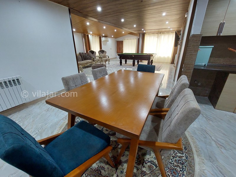 عکس شماره 691474 - اجاره ویلا در رامسر با استخر سرپوشیده - میز غذاخوری