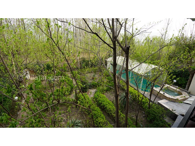 عکس شماره 700505 - ویلا باغ استخردار گالیکش گلستان - نمایی از حیاط و استخر کاج ۱