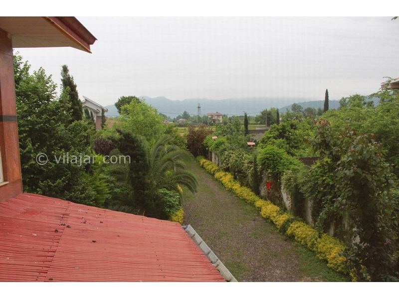 عکس شماره 701124 - اجاره ویلا باغ در ماسال - نمای باغ از داخل اتاق 