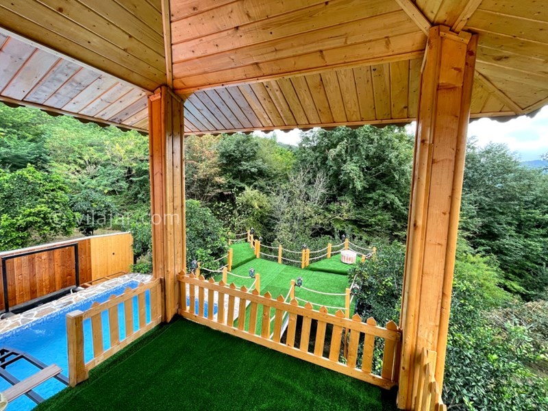 عکس شماره 725029 - کلبه چوبی با استخر روباز آبگرم رامسر - 