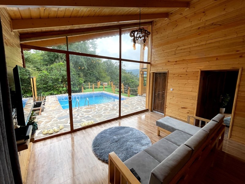 عکس شماره 725031 - کلبه چوبی با استخر روباز آبگرم رامسر - 