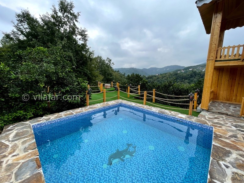 عکس شماره 725032 - کلبه چوبی با استخر روباز آبگرم رامسر - 