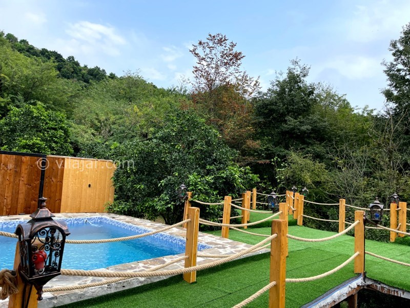 عکس شماره 725033 - کلبه چوبی با استخر روباز آبگرم رامسر - 