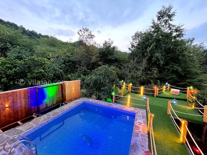 عکس شماره 725036 - کلبه چوبی با استخر روباز آبگرم رامسر - 