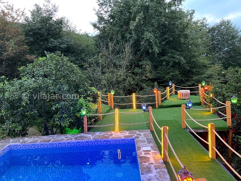 عکس شماره 725037 - کلبه چوبی با استخر روباز آبگرم رامسر - 