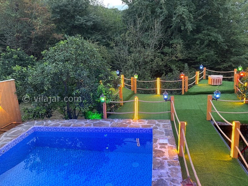 عکس شماره 725039 - کلبه چوبی با استخر روباز آبگرم رامسر - 