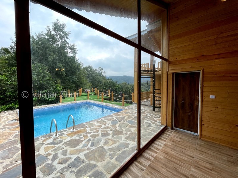 عکس شماره 725045 - کلبه چوبی با استخر روباز آبگرم رامسر - 