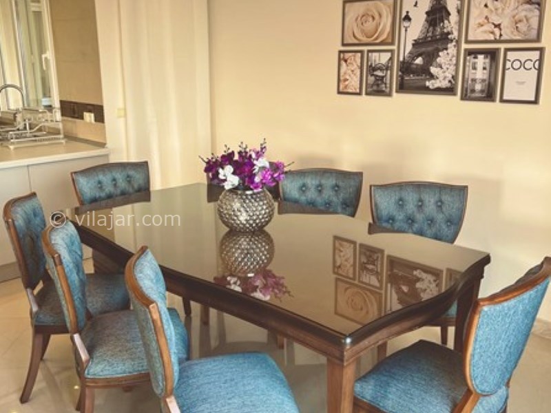 عکس شماره 729184 - اجاره ویلا در رامسر با ویو جنگل - میز ناهار خوری هشت نفره