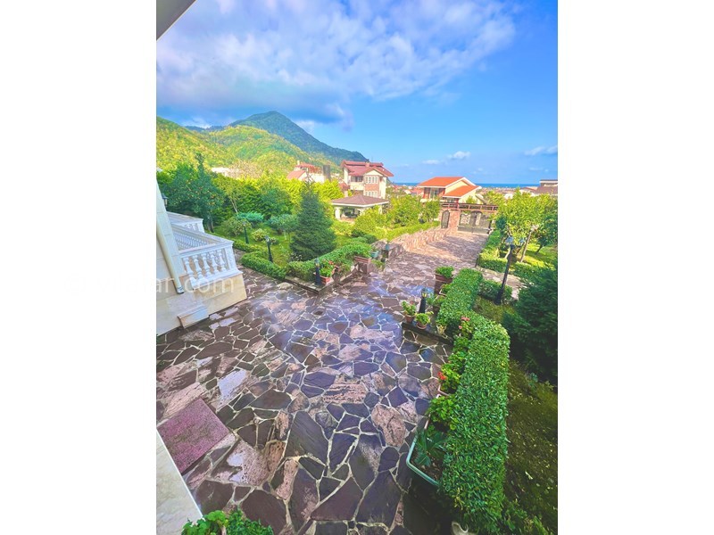 عکس شماره 729203 - اجاره ویلا در رامسر با ویو جنگل - حیاط سازی با سنگ کوهی