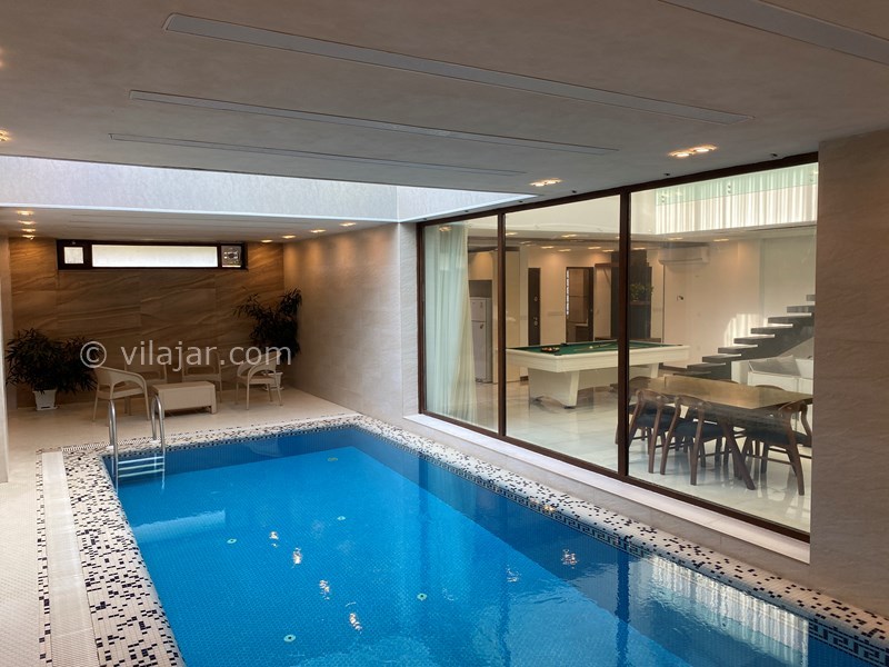 عکس شماره 731096 - اجاره ویلا با استخر چالوس خط هشت - استخر با دید به پذیرایی