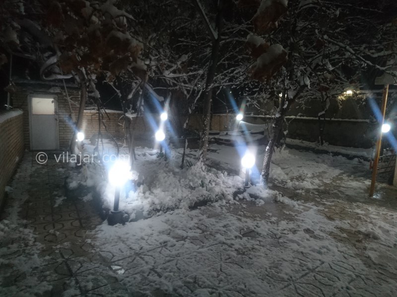 عکس شماره 771190 - اجاره ویلا ییلاقی در طرقبه مشهد - حیاط در زمستان