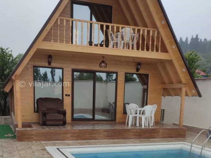 عکس شماره 772064 - کلبه چوبی سوییسی با استخر در بابل - 