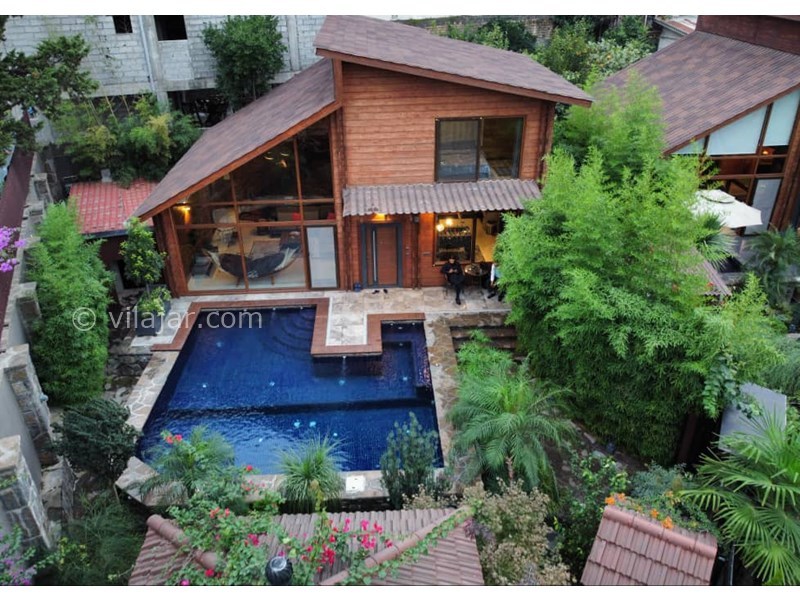 عکس شماره 772631 - اجاره ویلا چوبی با استخر روباز رامسر -