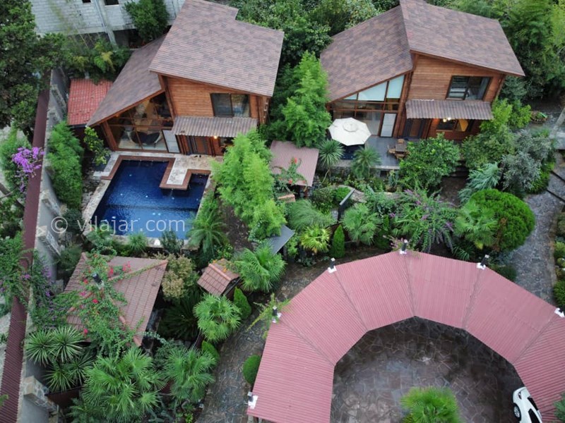 عکس شماره 772634 - اجاره ویلا چوبی با استخر روباز رامسر -