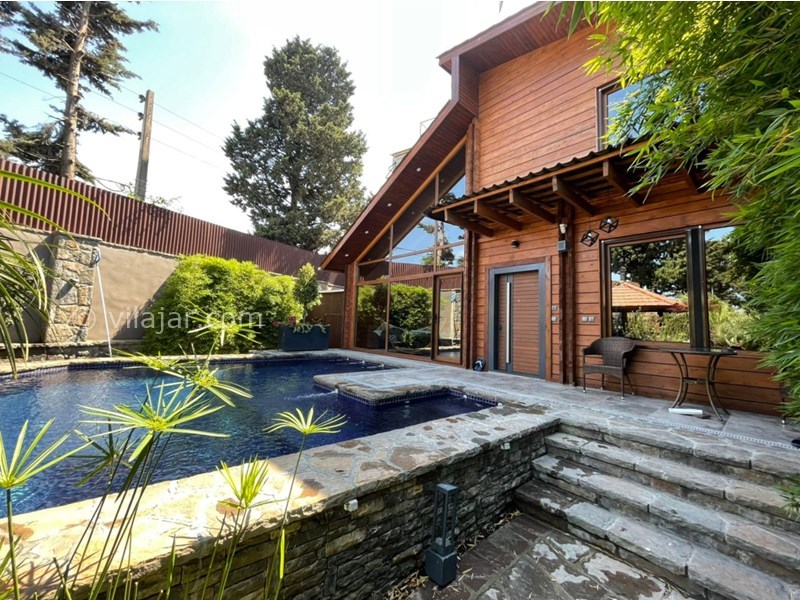 عکس شماره 772645 - اجاره ویلا چوبی با استخر روباز رامسر -