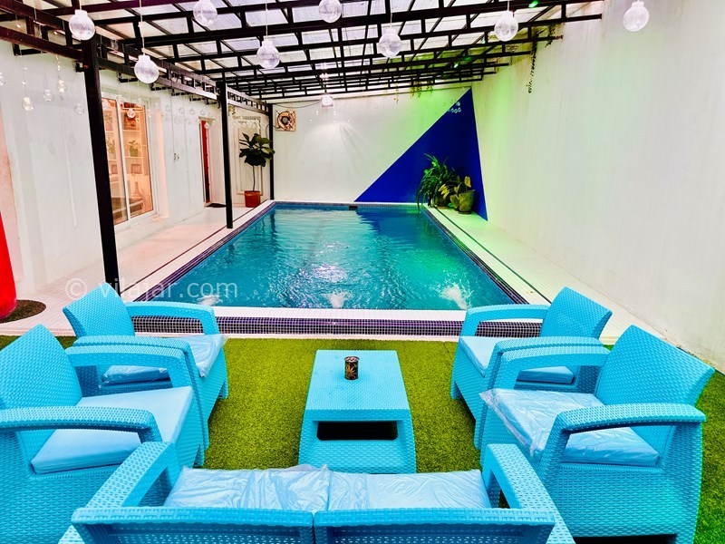 عکس شماره 781856 - اجاره ویلا باغ استخردار متل قو - نمای استخر آبگرم
