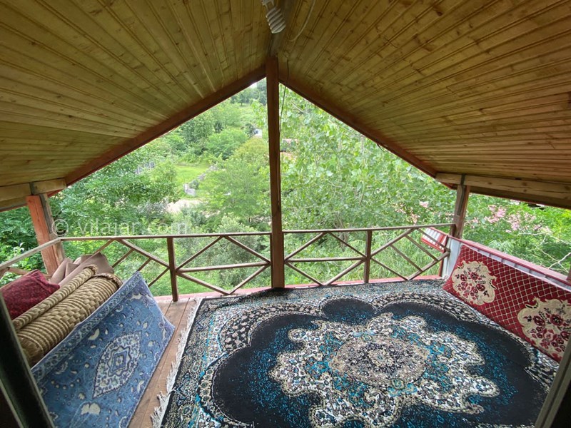 عکس شماره 802582 - اجاره ویلا جنگلی در ماسال - تراس پشتی طبقه بالا کاملا سنتی