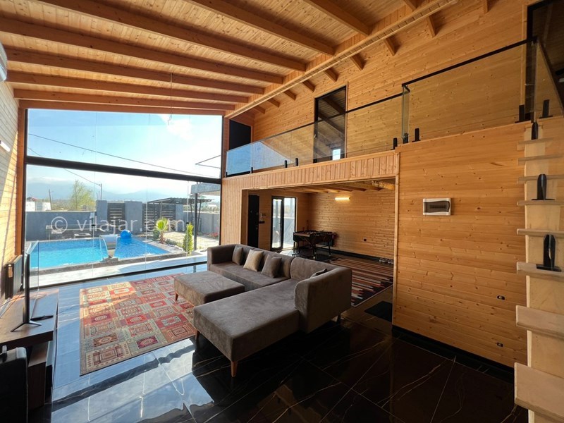 عکس شماره 813541 - اجاره ویلا چوبی با استخر روباز نور - 