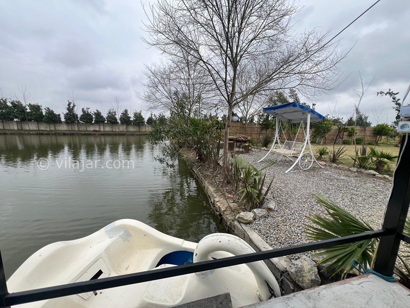 عکس شماره 814057 - رزرو ویلا استخردار با برکه آب - آلاچیق،قایق پدالو و برکه