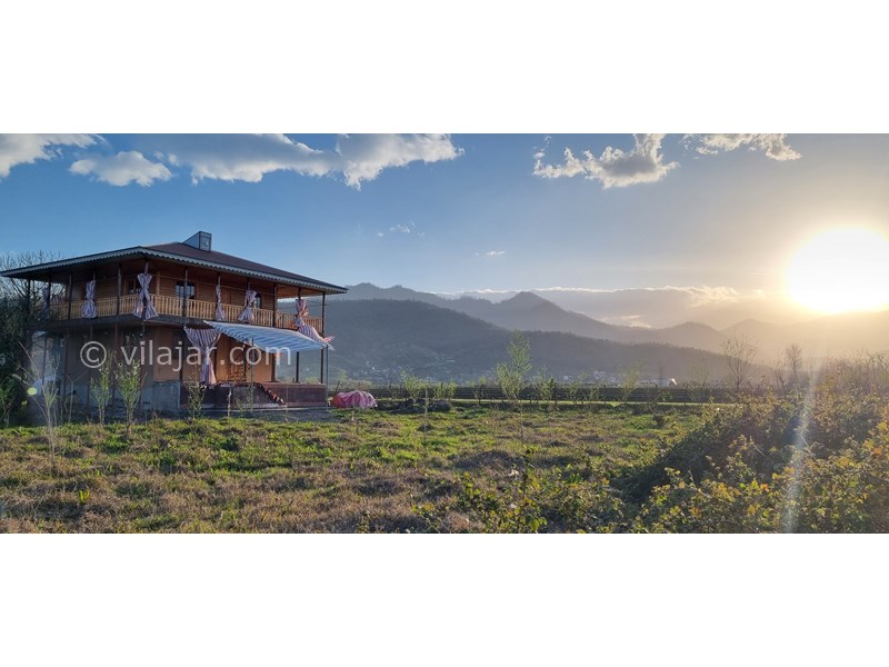 عکس شماره 814873 - اجاره ویلا جنگلی در ماسال - نمایی دیگرازاقامتگاه هنگام غروب آفتاب