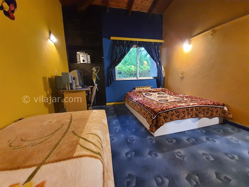 عکس شماره 817223 - اجاره ویلا دهکده ساحلی انزلی - اتاق خواب با تختخواب دونفره و تختخواب تک نفره