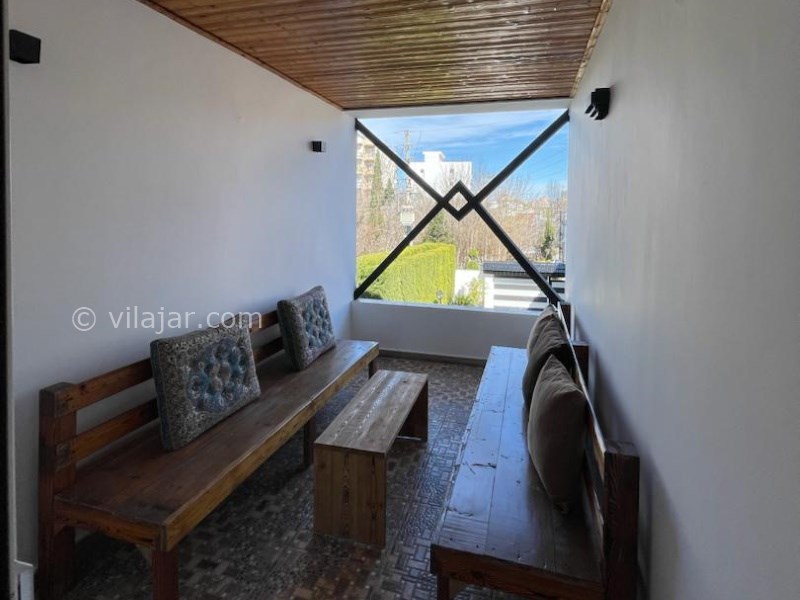 عکس شماره 836632 - اجاره ویلای دلفین 1 با استخر سرخرود - تراس سرپوشیده همراه با نیمکت